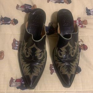 Old Gringo Open Back Short Boots Womens 7.5B Black